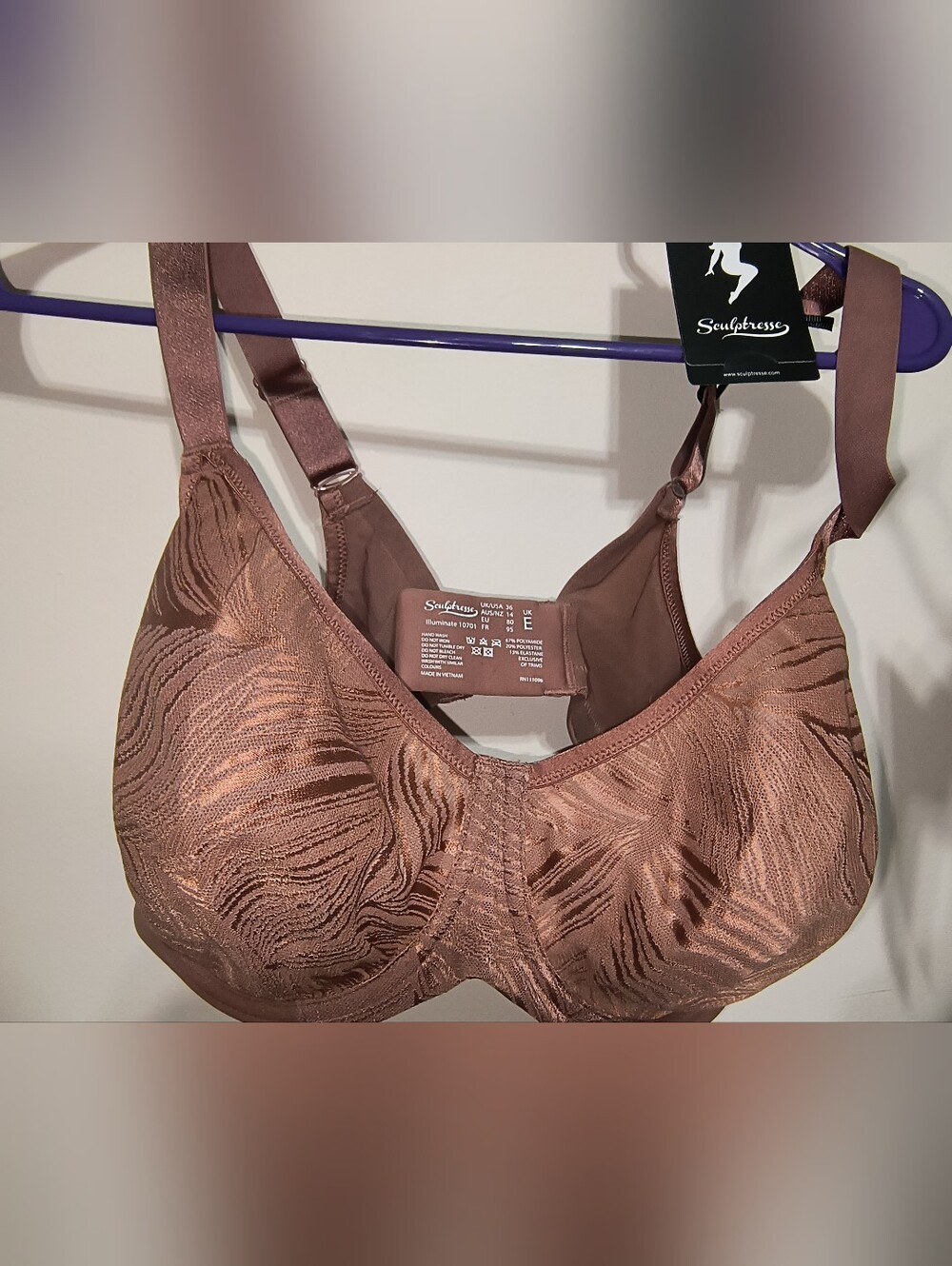 Sculptresse Brand New Underwire Bra Mauve 36E